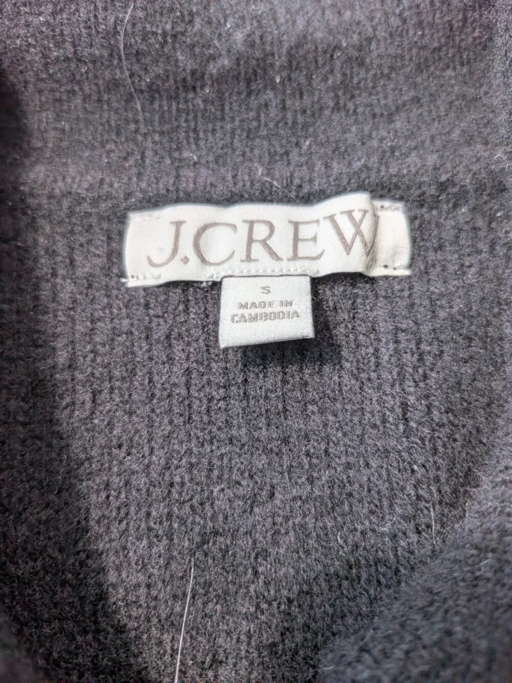 J. Crew Milano Stitch Cinched Waist Cardigan. Size S. Black